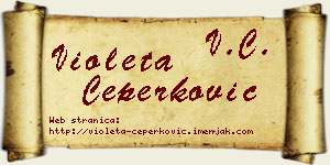 Violeta Čeperković vizit kartica